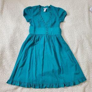 NWOT Vintage Delia's Short Sleeve Puff Shoulder Ruffle Dress Size 0